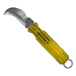 Buckingham Yellow Handled Skinning Knife With Notched Blade & Blunt Tip 70864