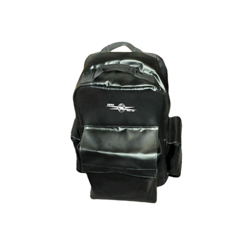 Estex Heavy Duty Black Vinyl Equipment Backpack 2138-B-4P