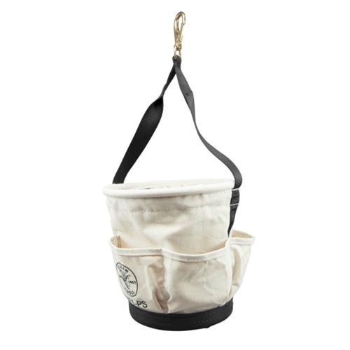 Klein Canvas Tapered-Wall Bucket with 4 Pockets 5171PS
