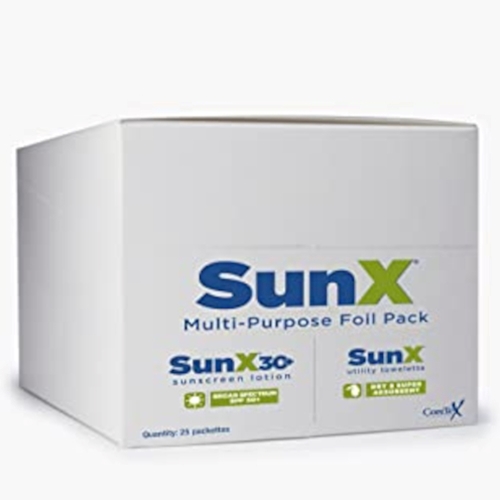 Sun-X SPF 30+ Sunscreen Towelettes 25/Box 71440