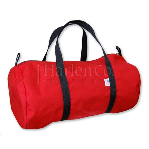 Zip Top Red Canvas Bag