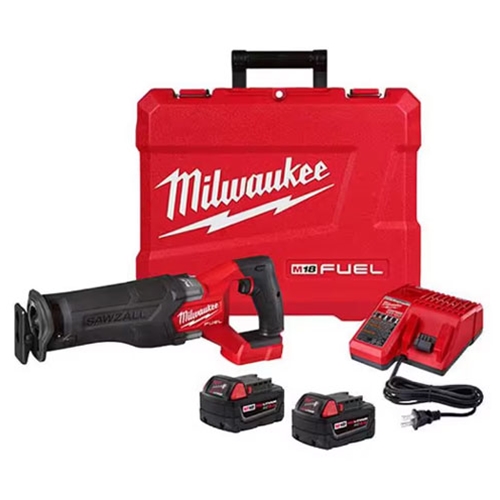 Milwaukee M18 FUEL SAWZALL Reciprocating Saw Kit With Two XC5.0 Batteries 2821-22
