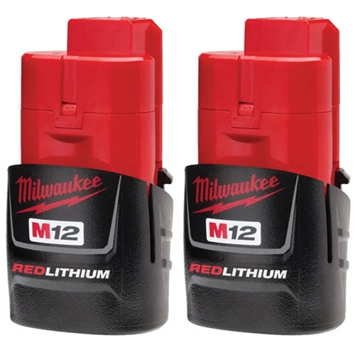 Milwaukee M12 REDLITHIUM Compact Battery CP1.5 Two Pack 48-11-2411