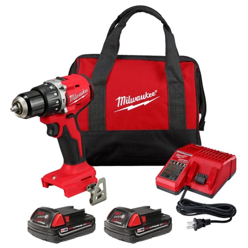 Milwaukee M18 Compact Brushless 1/2 Inch Hammer Drill/Driver Kit 3602-22CT