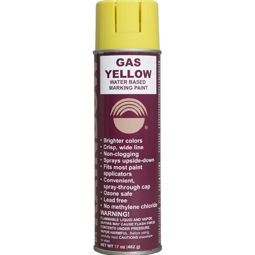 Rainbow Technology Water-Based Marking Paint Gas Yellow 17 ounce Aerosol Can 4633