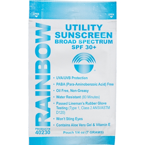Rainbow Technology SPF 30 Utility Sunscreen 100 Pouches 40230