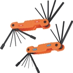 Klein Pro Folding Hex Key Set Two Pack SAE and Metric 70552