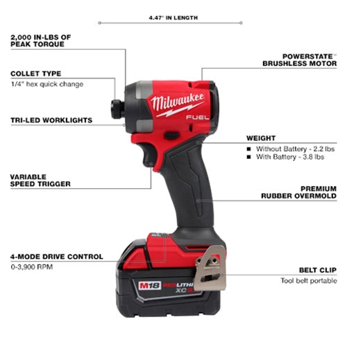 18V Cordless 1/4 in. Hex Impact Driver Kit