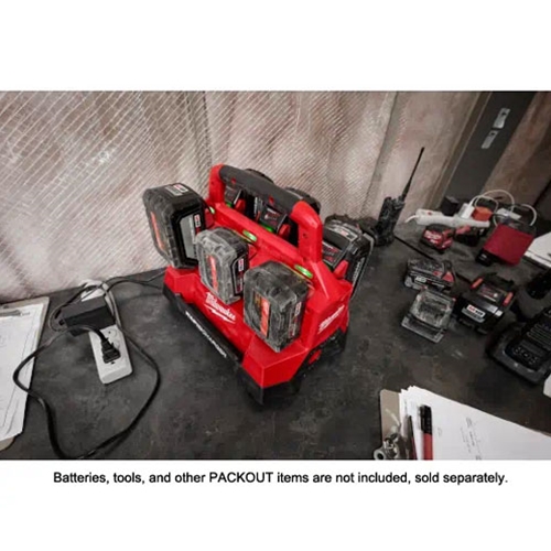 J Harlen Co. Milwaukee M18 PACKOUT Six Bay Rapid Charger 48 59