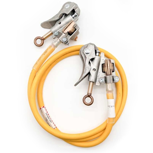 Hastings Grounding Set 1/0 x 10' Cable With 1.16" Aluminum Smooth Jaw Clamps GS1310