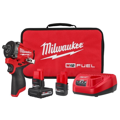 J Harlen Co. Milwaukee M12 FUEL Stubby 1 2 Impact Wrench Kit 2563 22