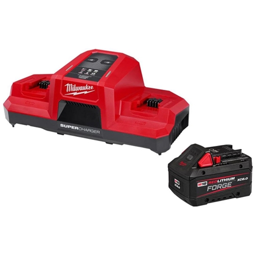 Milwaukee M18 Dual Bay Super Charger Starter Kit With XC8.0 Battery 48-59-1881SC