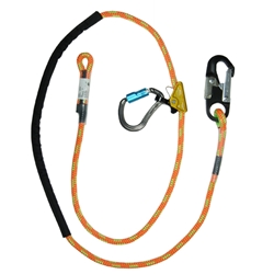 Adjustable Rope Safety with Aluminum Swivel Carabiner